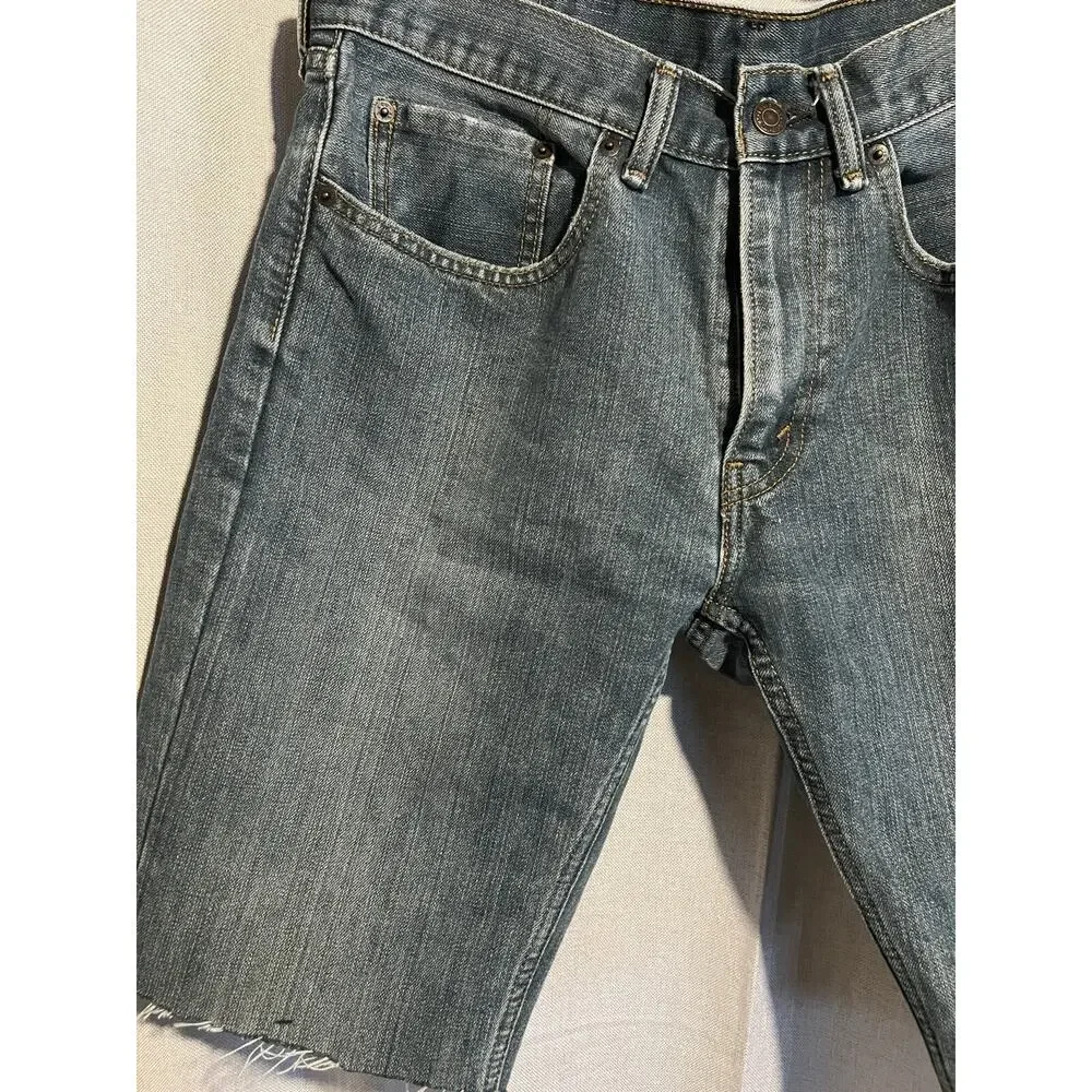 Levi Men Jean Shorts Jorts Denim Size 32 559 Denim Raw Edge Jean Shorts‎